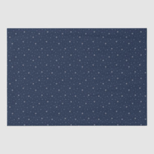 Papier Mousseline Whimsical Snowflakes Motif de Noël Bleu foncé