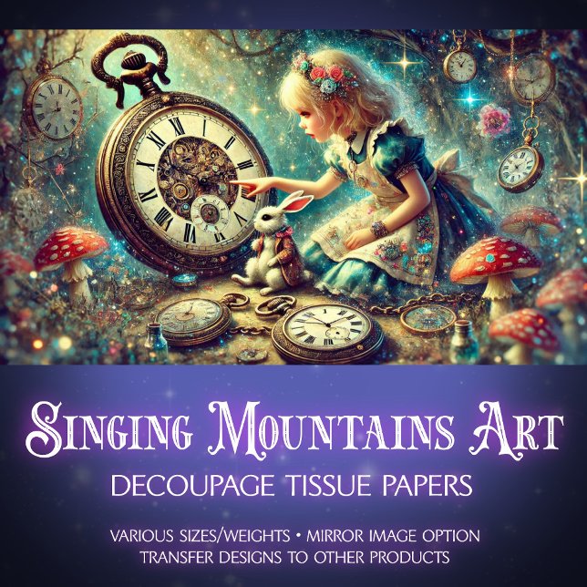 Papier Mousseline Whimsical Wonderland Montres Toadstools Découpage (Créateur téléchargé)