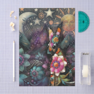 Papier Mousseline Whimssal sud-ouest Coyote Animal Decoupage