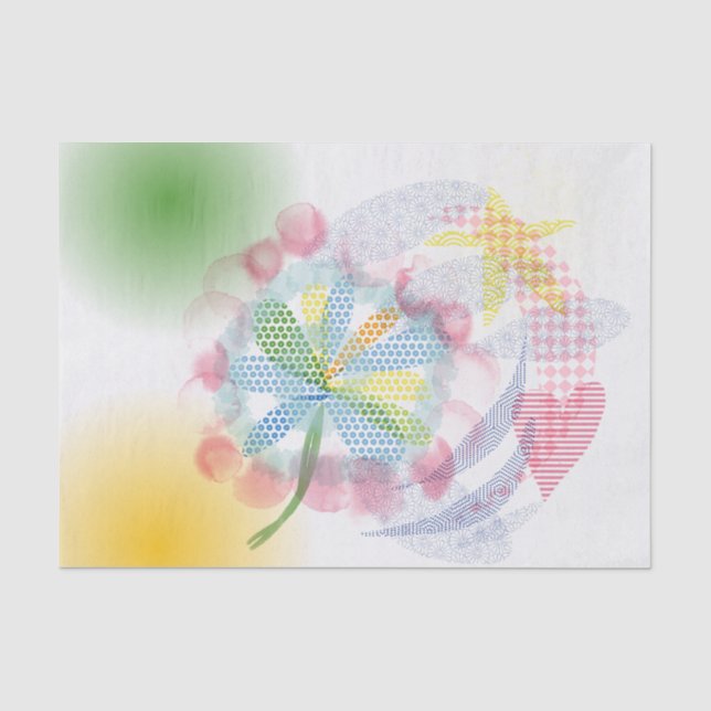 Papier Mousseline Whimsy Pastel Collage (Recto)