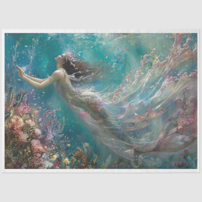 Papier Mousseline Whispering des eaux (Recto)