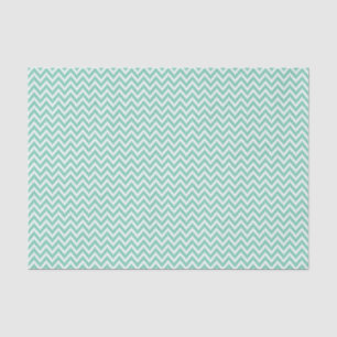 Papier Mousseline White Ikat Chevron sur Mint Arrière - plan