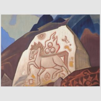 Papier Mousseline “White Stone - Horse of Happiness” by Nicholas Roe