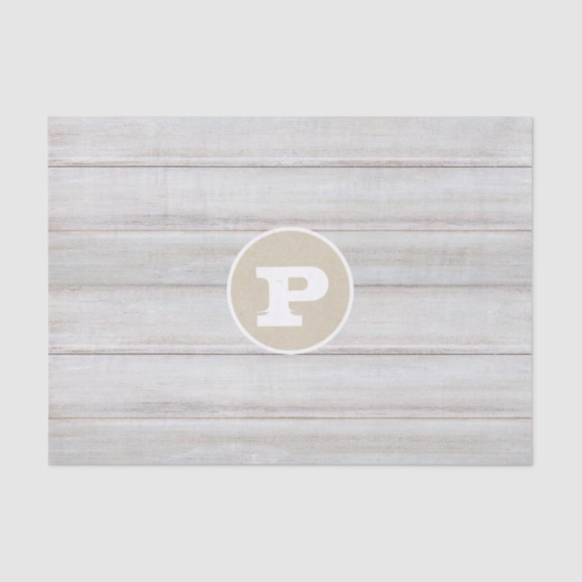 Papier Mousseline White Wood Shabby Chic Farmhouse Rustic Party (Recto)