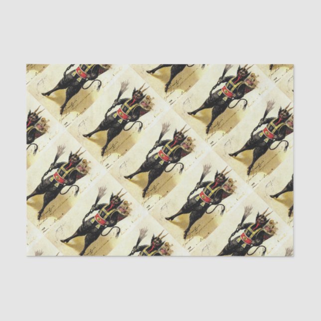 Papier Mousseline Wicked Krampus Scary Demon Holiday Christmas Xmas (Recto)