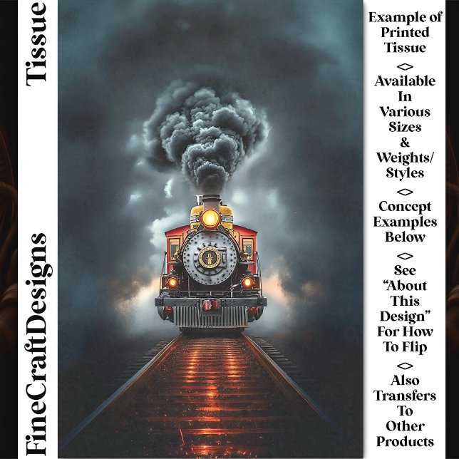 Papier Mousseline Wild West Steampunk Locomotive Train CJ6 Découpage (Créateur téléchargé)