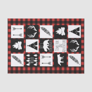 Papier Mousseline Wilderness rustique & Animaux Buffalo Check Plaid