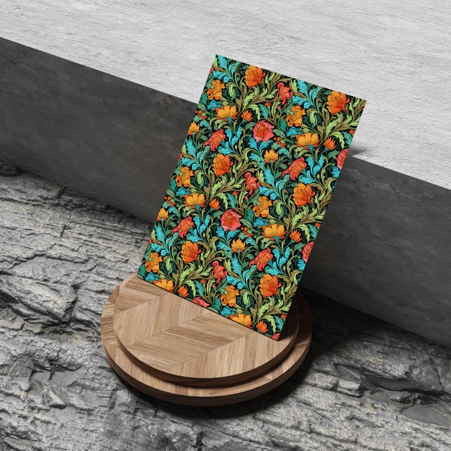 Papier Mousseline William Morris a inspiré des fleurs aux couleurs v (William Morris inspired vibrant colors flowers Tissue Paper)