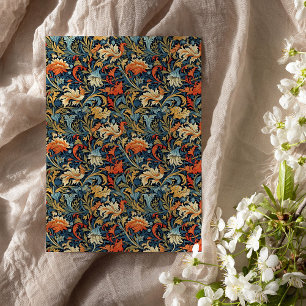 Papier Mousseline William Morris a inspiré des fleurs colorées et vi