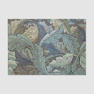 Papier Mousseline William Morris Acanthus Sage Fleur Floral Botaniqu