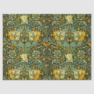 Papier Mousseline William Morris Antique Honeysuckle Motif Floral