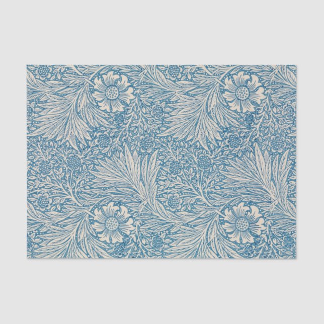 Papier Mousseline William Morris - Art Nouveau Blue Marigold (Recto)