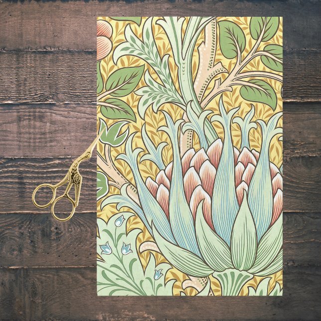 Papier Mousseline William Morris Artichoke Motif botanique Revisiter (Créateur téléchargé)