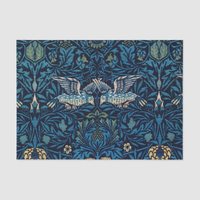 Papier Mousseline William Morris Blue Birds Tapestry Classic (Recto)