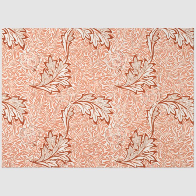 Papier Mousseline William Morris Botanical Apple Design (Recto)