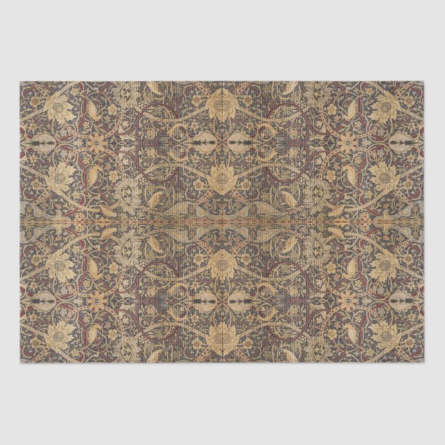 Papier Mousseline William Morris Bullerswood Détails du tapis (Recto)