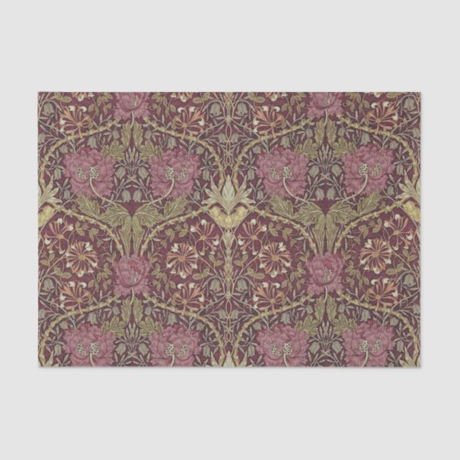 Papier Mousseline William Morris, chèvrefeuille, floral. motif, art (Recto)