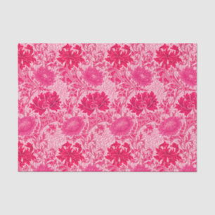 Papier Mousseline William Morris Chrysanthemums, Fuchsia Pink