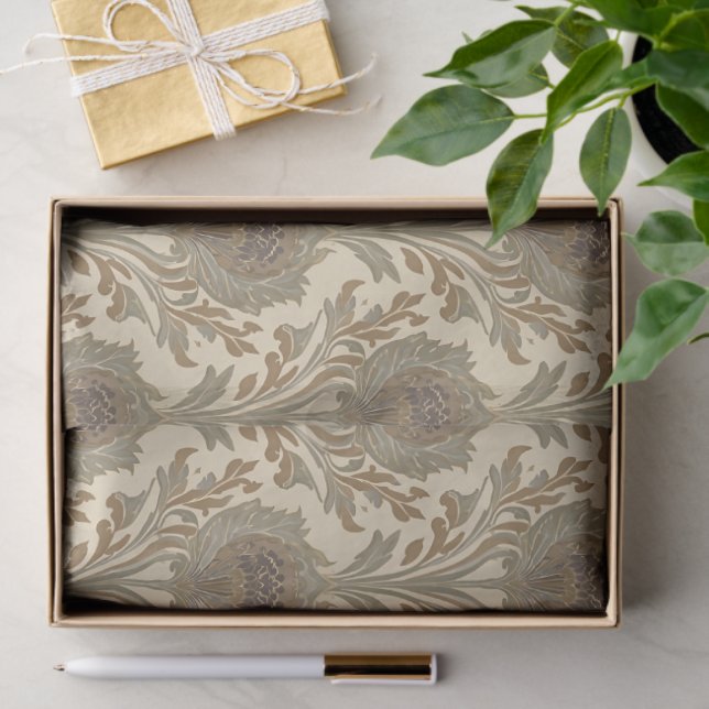 Papier Mousseline William Morris Compton Floral Art Nouveau Pattern (Cadeau)