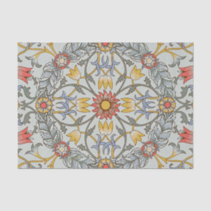 Papier Mousseline William Morris Floral Circle Flower Illustration