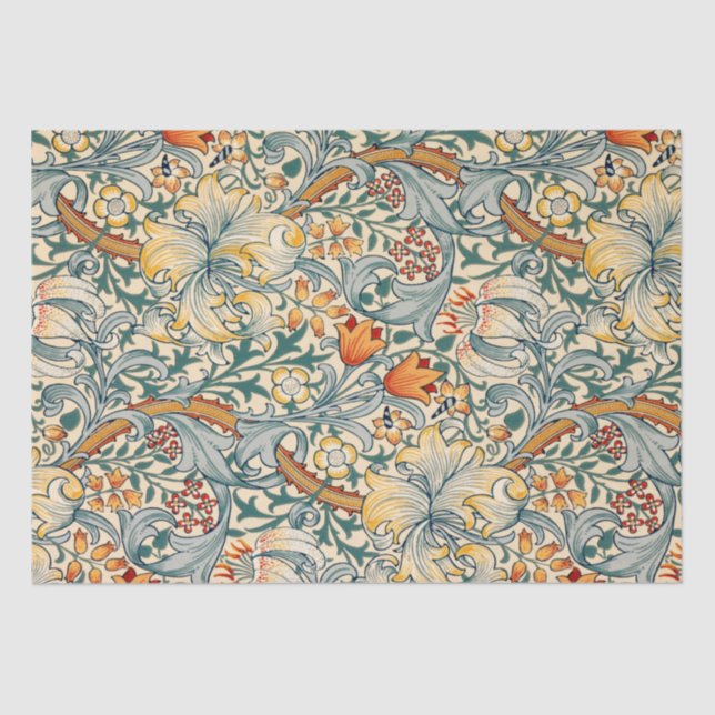 Papier Mousseline William Morris Floral Design Tissue Paper (Recto)