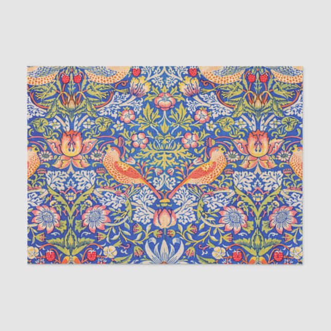 Papier Mousseline William Morris Fraise voleur célèbre tableau (Recto)