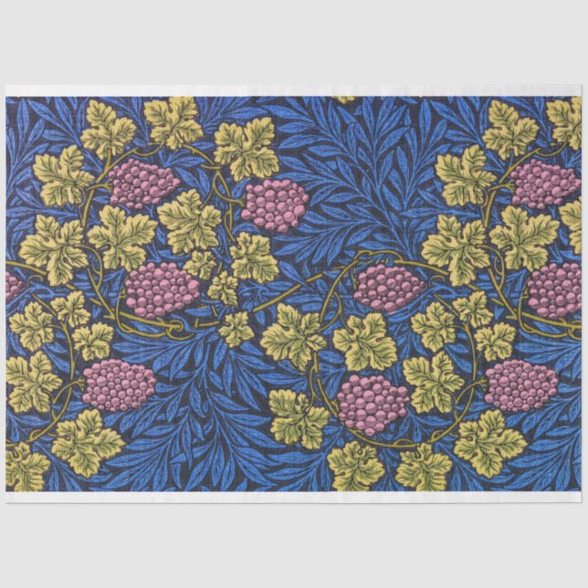 Papier Mousseline William Morris Grapevine (Vignes) Motif (Recto)