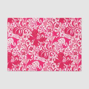 Papier Mousseline William Morris Iris et Lily, Fuchsia Pink