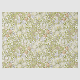 Papier Mousseline William Morris Jardin Fleur de Lys Classique