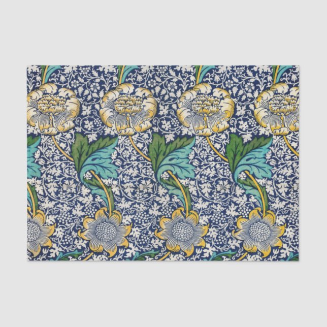 Papier Mousseline William Morris Kennet célèbre motif (Recto)