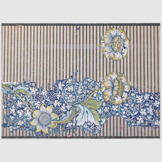 Papier Mousseline William Morris LEAF MOTIF DECOUPAGE Tissue Paper (Recto)