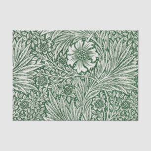 Papier Mousseline william morris marigold fleurs vertes