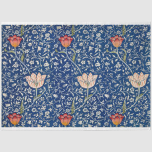 Papier Mousseline William Morris Medway Floral bleu