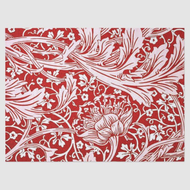 Papier Mousseline William Morris motif, Arcadia (Recto)