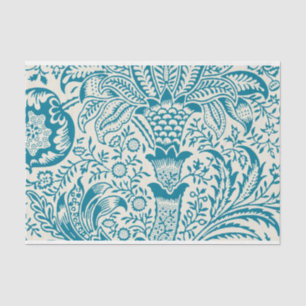 Papier Mousseline William Morris, motif indien, Turquoise