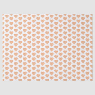 Papier Mousseline William Morris Orange Floral Heart Decoupage