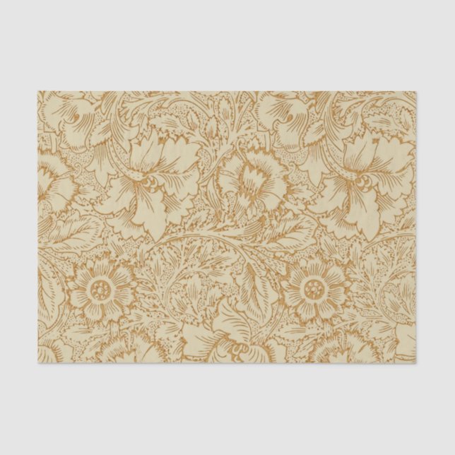 Papier Mousseline William Morris Papier peint floral Poppy (Recto)