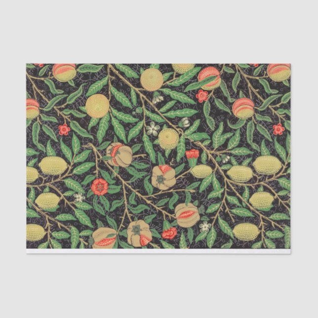 Papier Mousseline William Morris Pomegranit Design Tissue Paper (Recto)