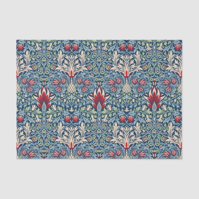 Papier Mousseline William Morris Snakeshead Fritillaire Floral Desig (Recto)