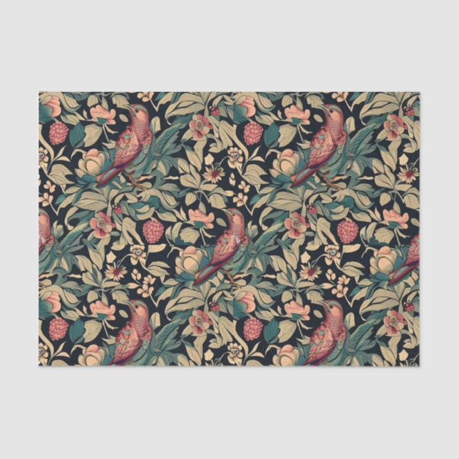 Papier Mousseline William Morris Strawberry Thief (Recto)