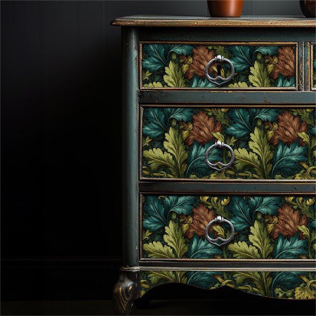 Papier Mousseline William Morris Style Victorian Green Botanique (Créateur téléchargé)