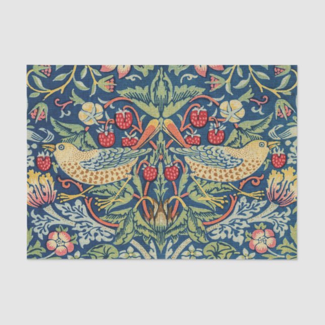 Papier Mousseline William Morris - Thief aux fraises (Recto)