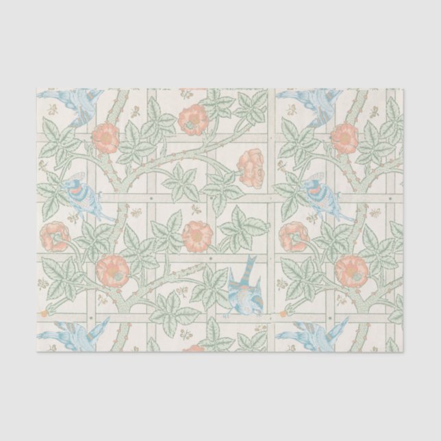 Papier Mousseline William Morris Trellis Victorian Wallpaper (Recto)