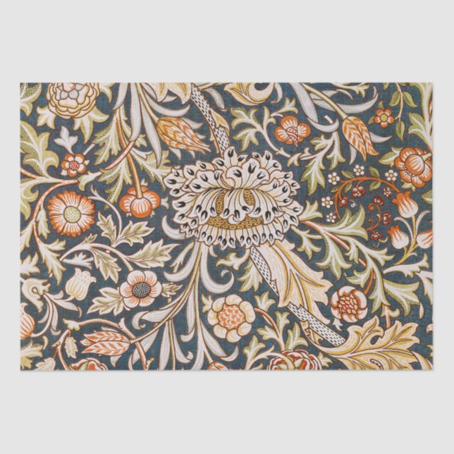 Papier Mousseline William Morris Trent Garden Flower Motif classique (Recto)