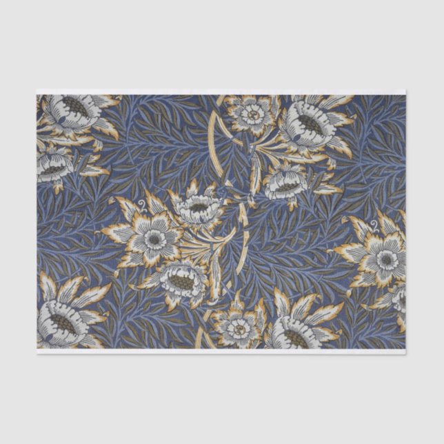 Papier Mousseline William Morris Tulip et Willow Floral (Recto)