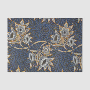 Papier Mousseline William Morris Tulip Willow Blue Motif