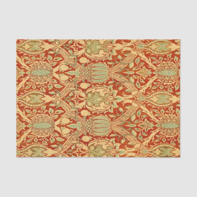 Papier Mousseline William Morris - Velvet Broche Art Nouveau (Recto)