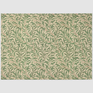 Papier Mousseline William Morris Willow Bough Green Willow Feuilles