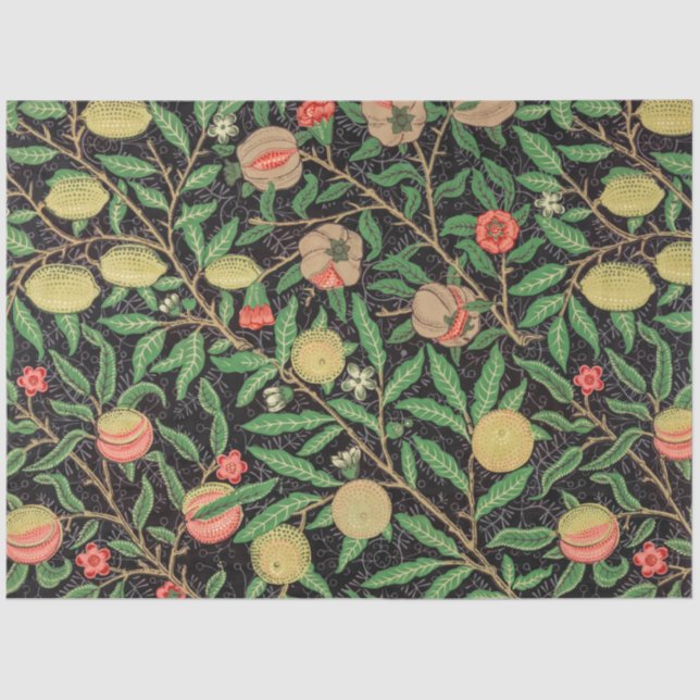 Papier Mousseline William Morris's Fruit Art Motif Design (Recto)