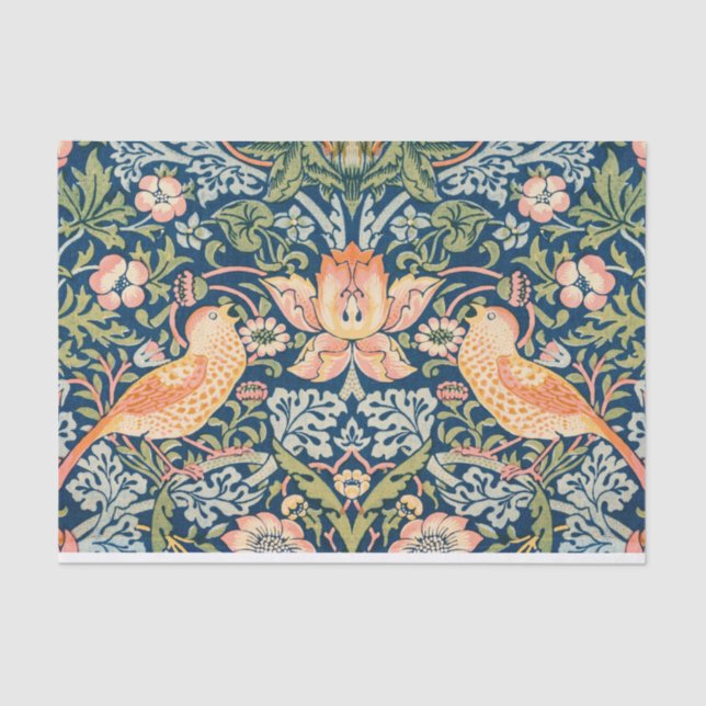 Papier Mousseline William Morris's Strawberry Thief (Recto)